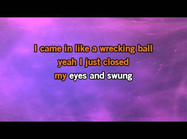 Miley Cyrus - Wrecking Ball Karaoke (with backing vocals) HD Official instrumental