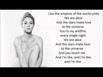 Shakira - Empire Karaoke / Instrumental with lyrics on screen