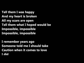 James Arthur - Impossible (lyrics)