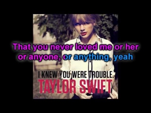 Karaoke : I Knew You Were Trouble - Taylor Swift (Official Instrumental)