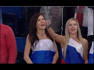 Весь стадион поёт гимн России Чемпионат мира по хоккею 2014