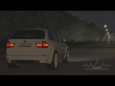 BMW X5M - скоростная ночная езда (шашки) (City Car Driving 1.3.1)