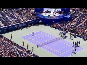 Novak Djokovic Playing Tennis with Kids at US Open