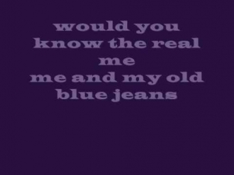 Miley Cyrus - Old blue Jeans - Lyrics On Screen