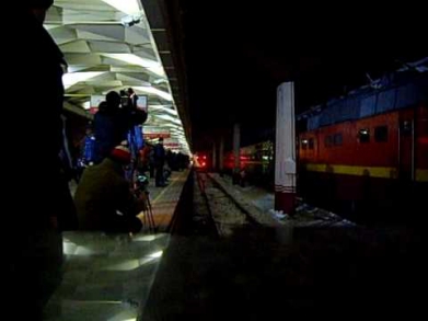 Departure in maiden trip of rapid train Moscow - St.-Petersburg 